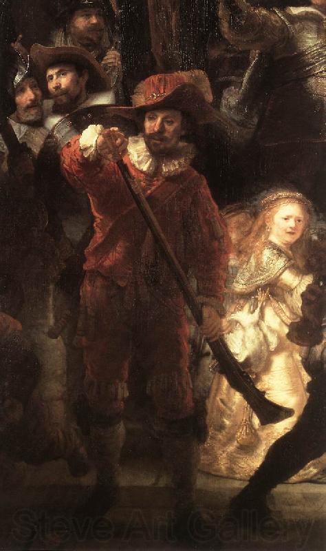 REMBRANDT Harmenszoon van Rijn The Nightwatch (detail) Norge oil painting art